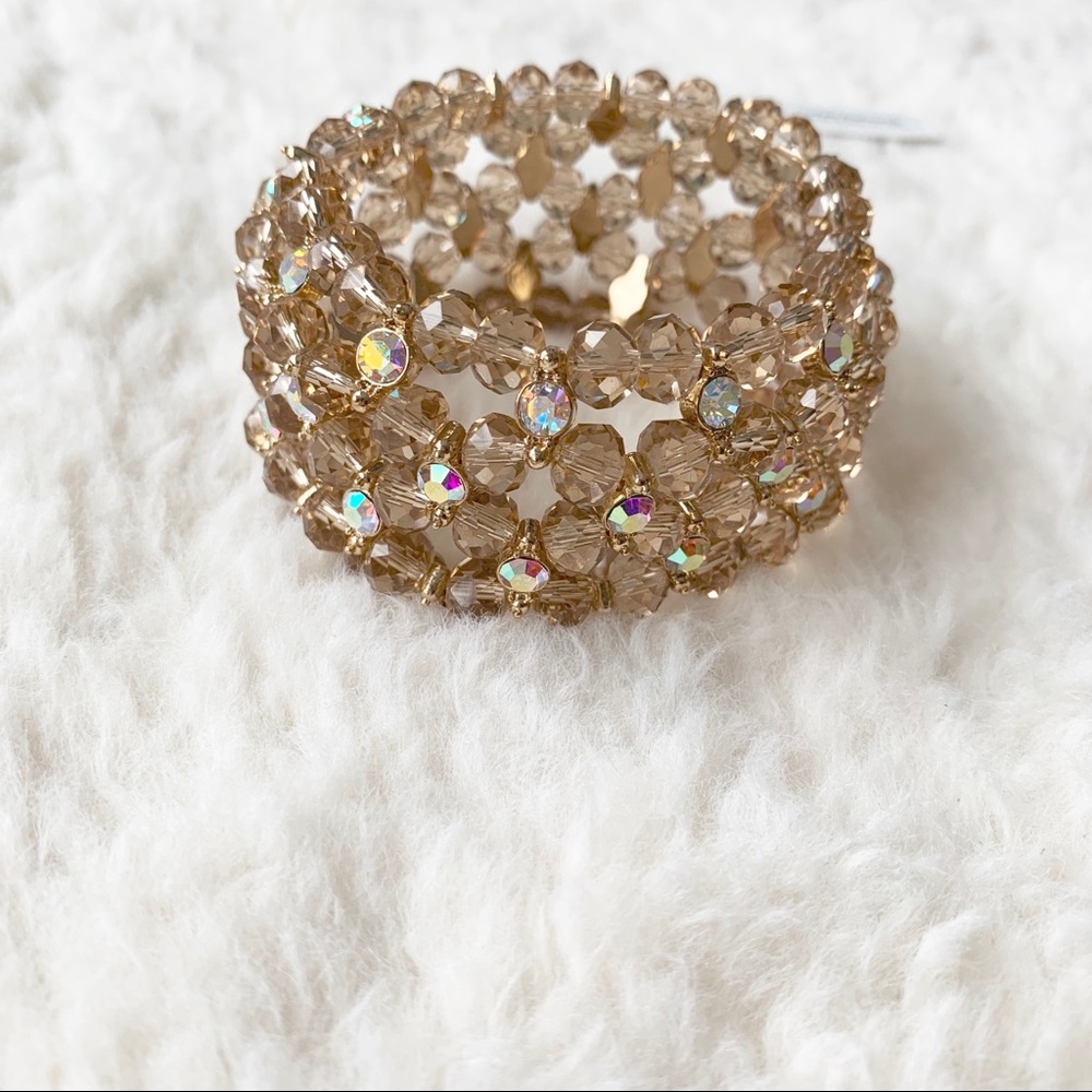 💎3/$30💎 Champagne CZ Stretch Bracelet NWT